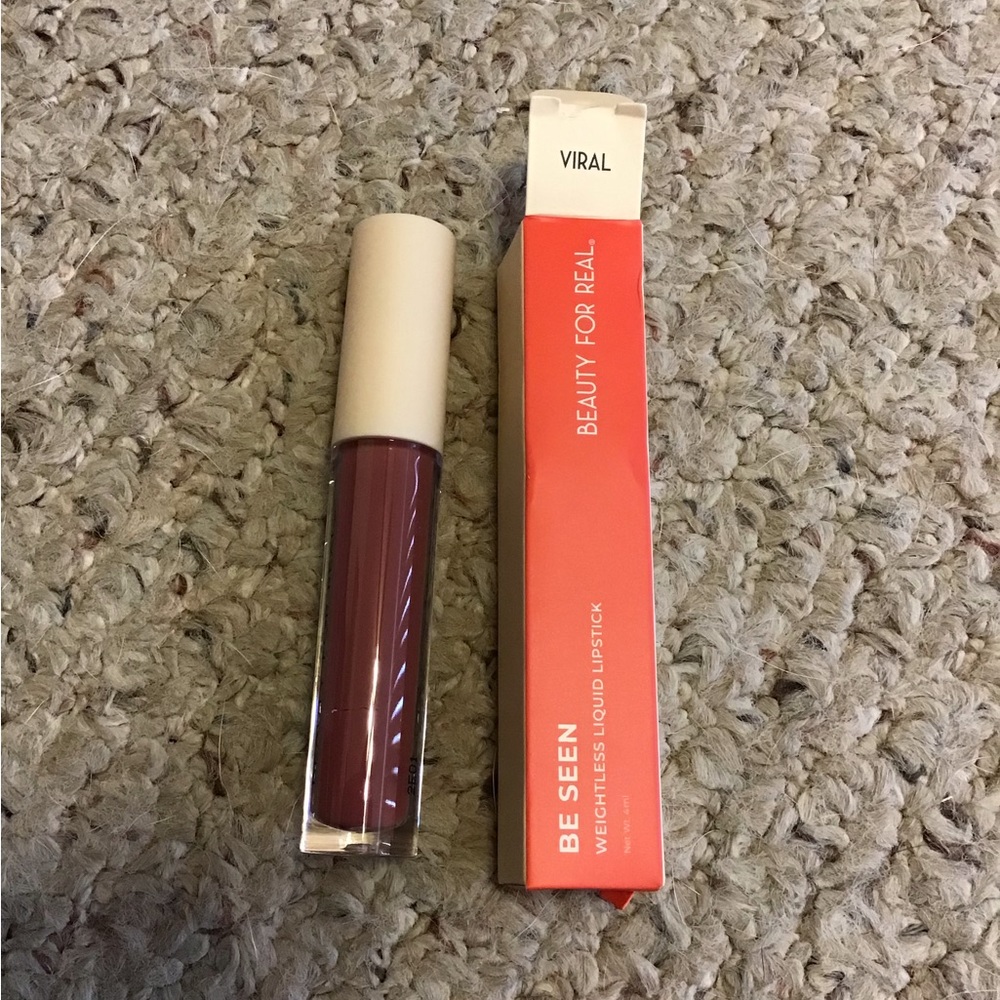 BE SEEN BEAUTY FOR REAL WEIGHTLESS LIQUID LIPSTICK IN VIRAL NIB